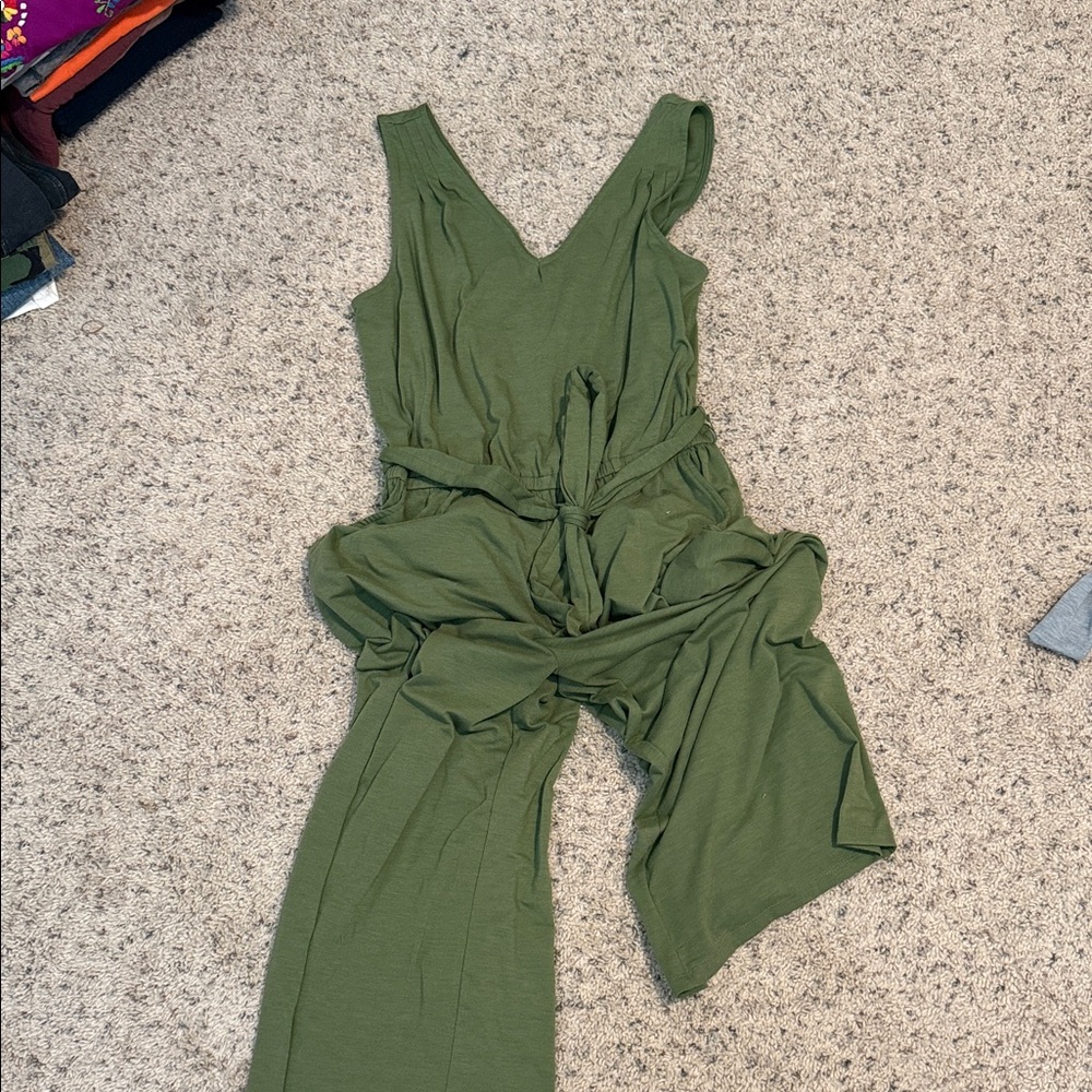 Time and Tru Olive Green Jumpsuit